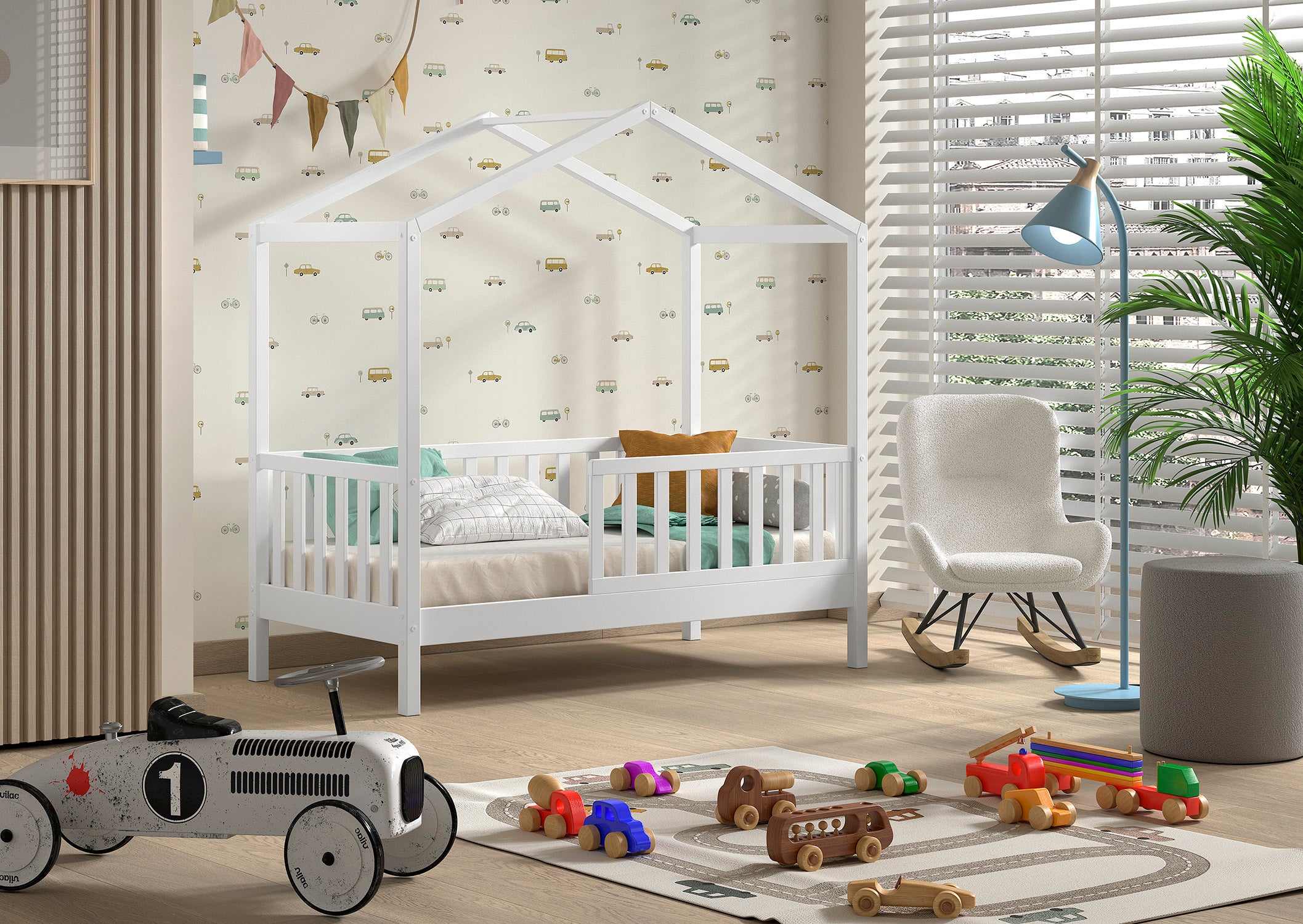 מיטת מעבר בית דאלאס לבנה