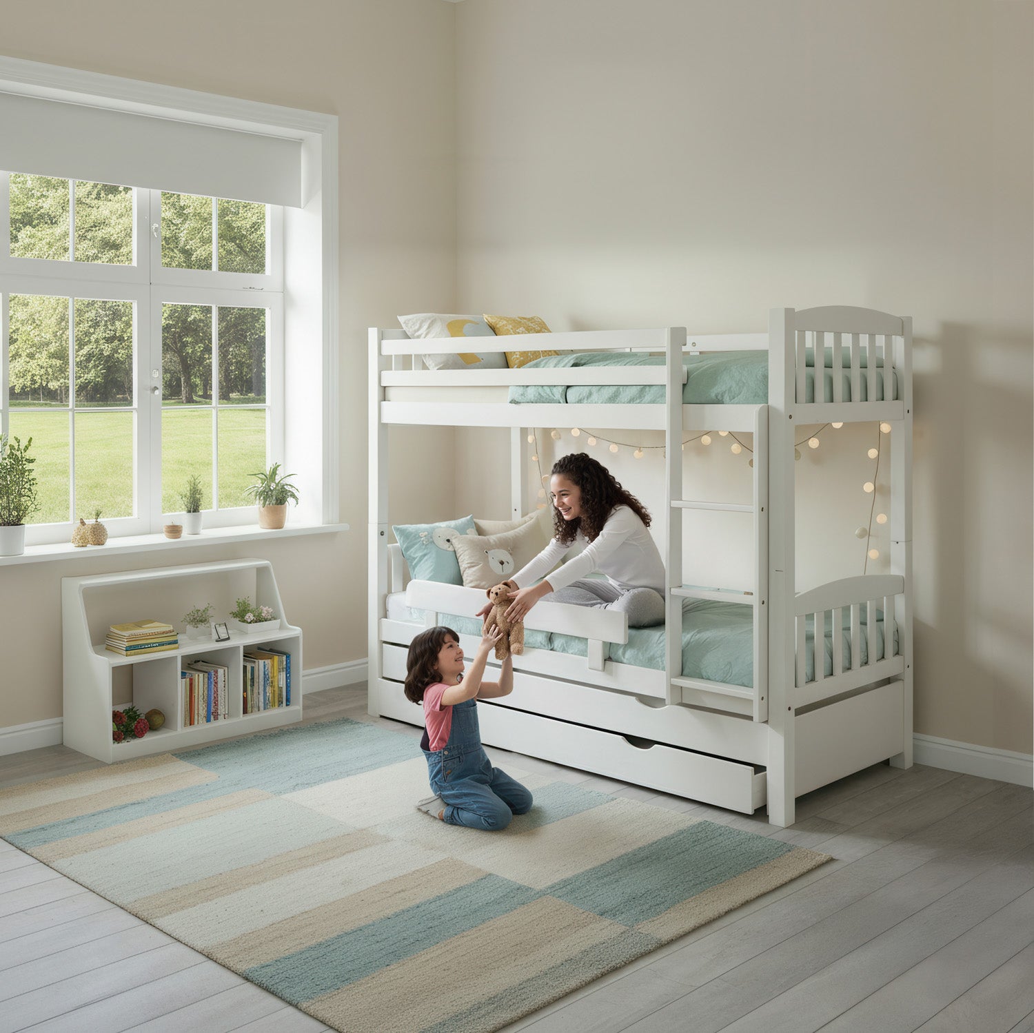 מיטת קומותיים טריו לבנה