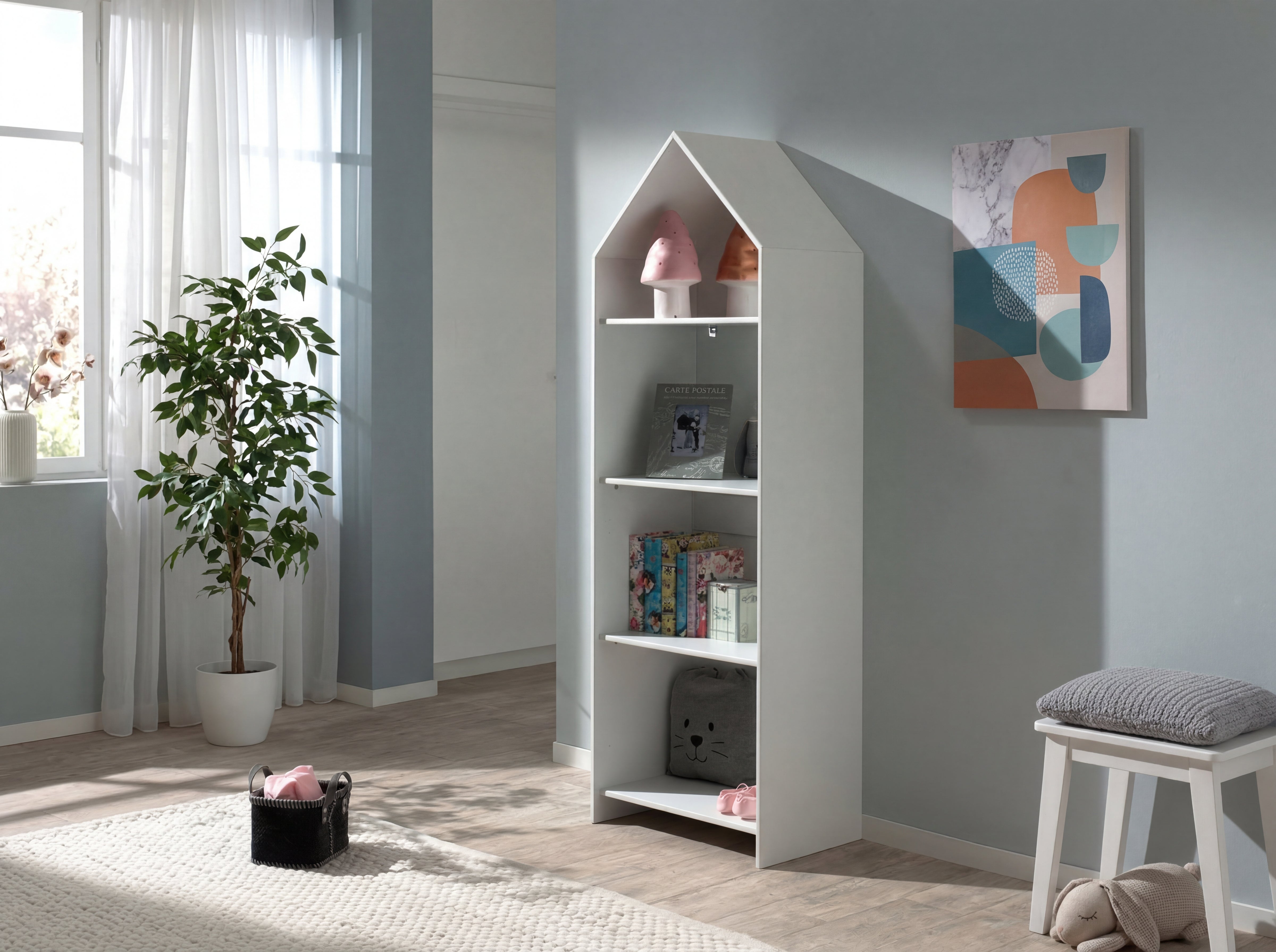 ארון קאסמי פתוח לבן