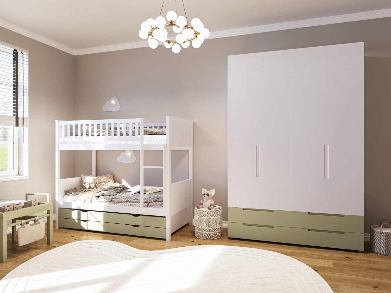 ארון 4 דלתות טריו במגוון צבעים לבחירה