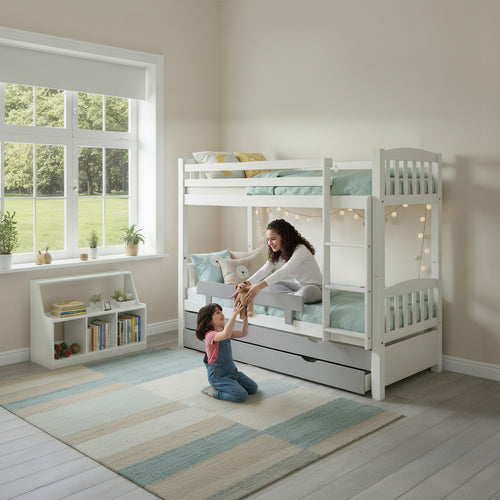 מיטת קומותיים טריו לבנה